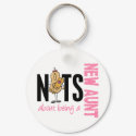 Nuts About Being A New Aunt 1 Pink keychains