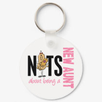 Nuts About Being A New Aunt 1 Pink keychains by gonenuts Nuts About Being A New Aunt 1 Pink keychains