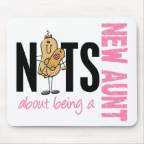 Nuts About Being A New Aunt 1 Pink Mouse Mats