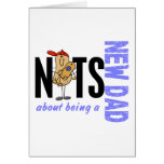 Nuts About Being A New Dad 1 (Blue) Greeting Cards