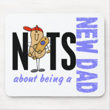 Nuts About Being A New Dad 1 (Blue) Mouse Mats