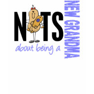 Nuts About Being A New Grandma 1 Blue shirt