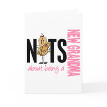 Nuts About Being A New Grandma 1 Pink Card