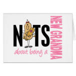 Nuts About Being A New Grandma 1 Pink Greeting Cards