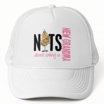 Nuts About Being A New Grandma 1 Pink Mesh Hat