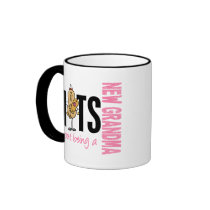 Nuts About Being A New Grandma 1 Pink Coffee Mugs