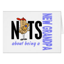 Nuts About Being A New Grandpa 1 Blue Cards