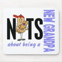 Nuts About Being A New Grandpa 1 Blue mousepads