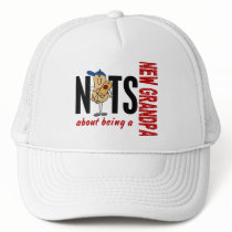 Nuts About Being A New Grandpa 1 Red Trucker Hats