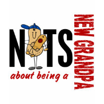 Nuts About Being A New Grandpa 1 Red t-shirts