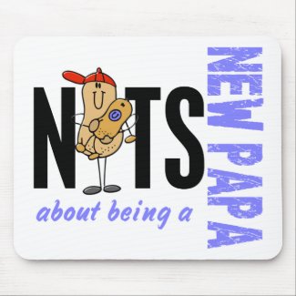 Nuts About Being A New Papa 1 Blue mousepad