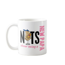 Nuts About Being A New Papa 1 Blue mugs