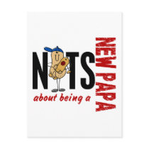Nuts About Being A New Papa 1 Red postcards