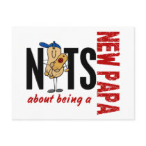 Nuts About Being A New Papa 1 Red postcards