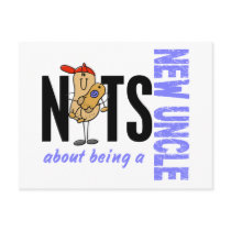 Nuts About Being A New Uncle 1 Blue postcards