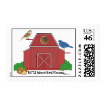 Nuts about Bird Houses Postage Stamps