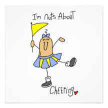 Nuts About Cheering T-shirts and Gifts Personalized Invitation