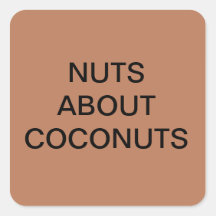 NUTS ABOUT COCONUTS STICKERS