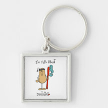 Nuts About Dentistry T-shirts and Gifts Key Chain