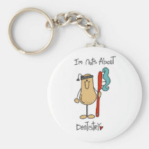 Nuts About Dentistry T-shirts and Gifts Keychain