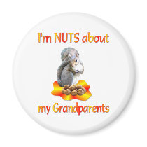 Nuts about Grandparents magnets