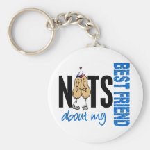 Nuts About My Best Friend 1 Blue Keychains