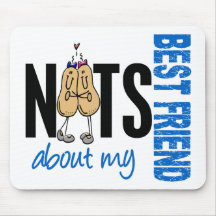 Nuts About My Best Friend 1 Blue Mouse Mat