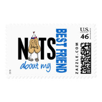 Nuts About My Best Friend 1 Blue Postage