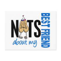 Nuts About My Best Friend 1 Blue Post Card