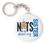 Nuts About My Sister 1 BLUE Keychain
