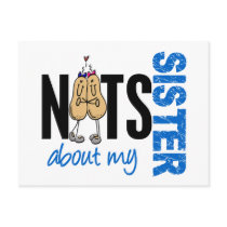 Nuts About My Sister 1 BLUE Postcards