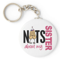 Nuts About My Sister 1 Pink Key Chain
