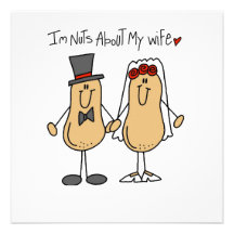 Nuts About My Wife T-shirts and Gifts Custom Invitations
