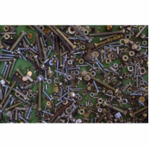 Nuts and screws photo sculpture