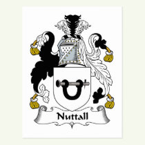 Nuttall Family Crest Postcard
