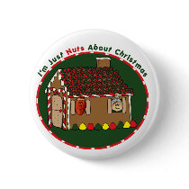 Nutty Gingerbread House buttons by 4nutsonly Nutty Gingerbread House buttons