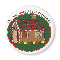 Nutty Gingerbread House magnets by 4nutsonly Nutty Gingerbread House magnets