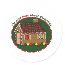 Nutty Gingerbread House stickers