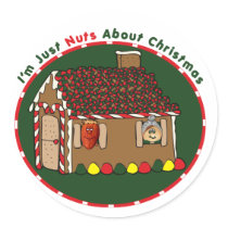 Nutty Gingerbread House stickers