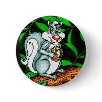 Nutty Squirrel buttons by TheGalacticGroundhog Nutty Squirrel buttons