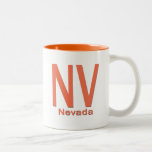 NV Nevada plain orange Coffee Mug