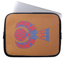 NW Angel in red and blue laptop sleeves