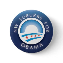 NW Suburbs for Obama Button