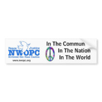 NWOPC Peace In The Community bumper stickers