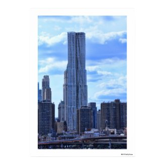 NY By Gehry / 8 Spruce St from the East River A1 Print