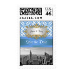 NY City Skyline BW D4 Damask Save the Date Stamp NY City Skyline BW D4 Damask Save the Date Stamp