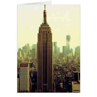 NY City Skyline Empire State Building, WTC 5 Cards