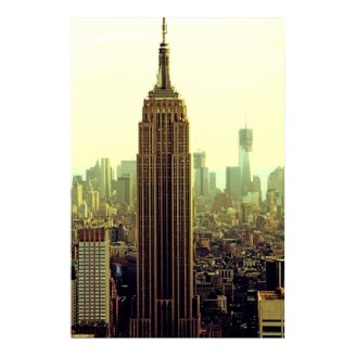 NY City Skyline Empire State Building, WTC 5 Posters