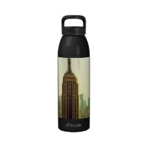 NY City Skyline Empire State Building, WTC 5 Water Bottles