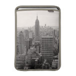 NY City Skyline Empire State Building, WTC BW MacBook Sleeves